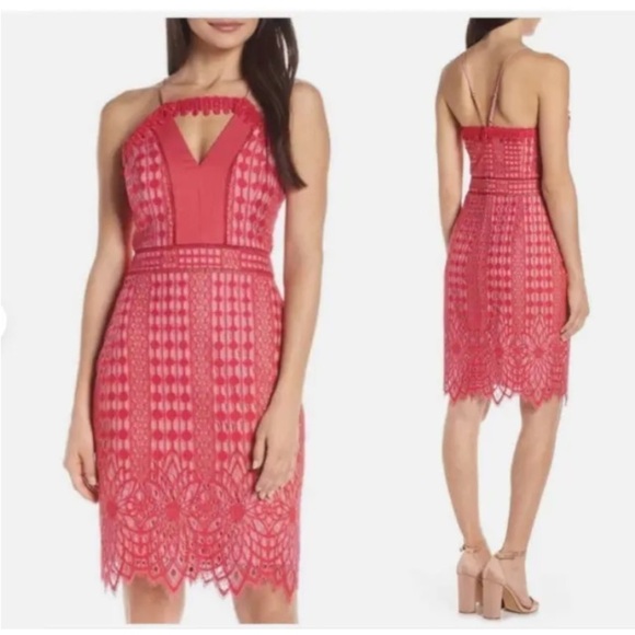 Womens Anthropologie Harlyn Sz Small Dress Lace Sleeveless Halter Keyhole Eyelet - Picture 1 of 8